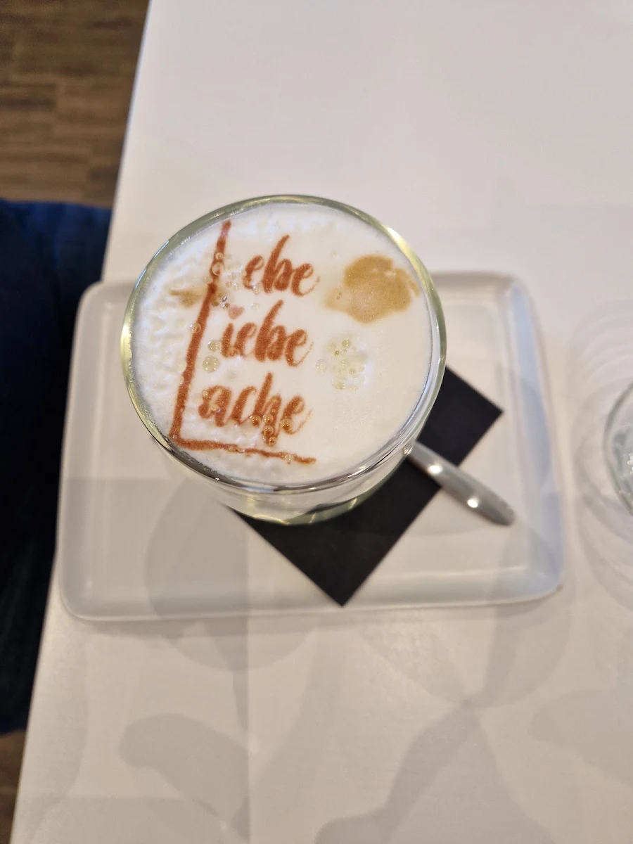 Kaffee Mit Milchhschaum Künstlerisch Gestaltet