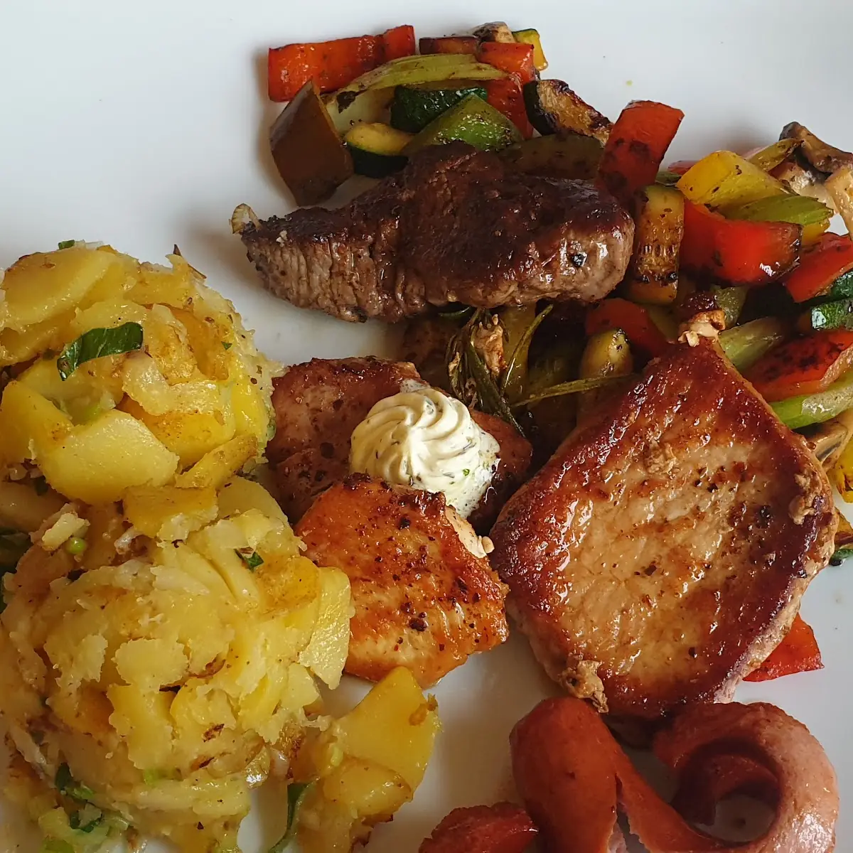 Bratkartoffelknödeln Mit Filets