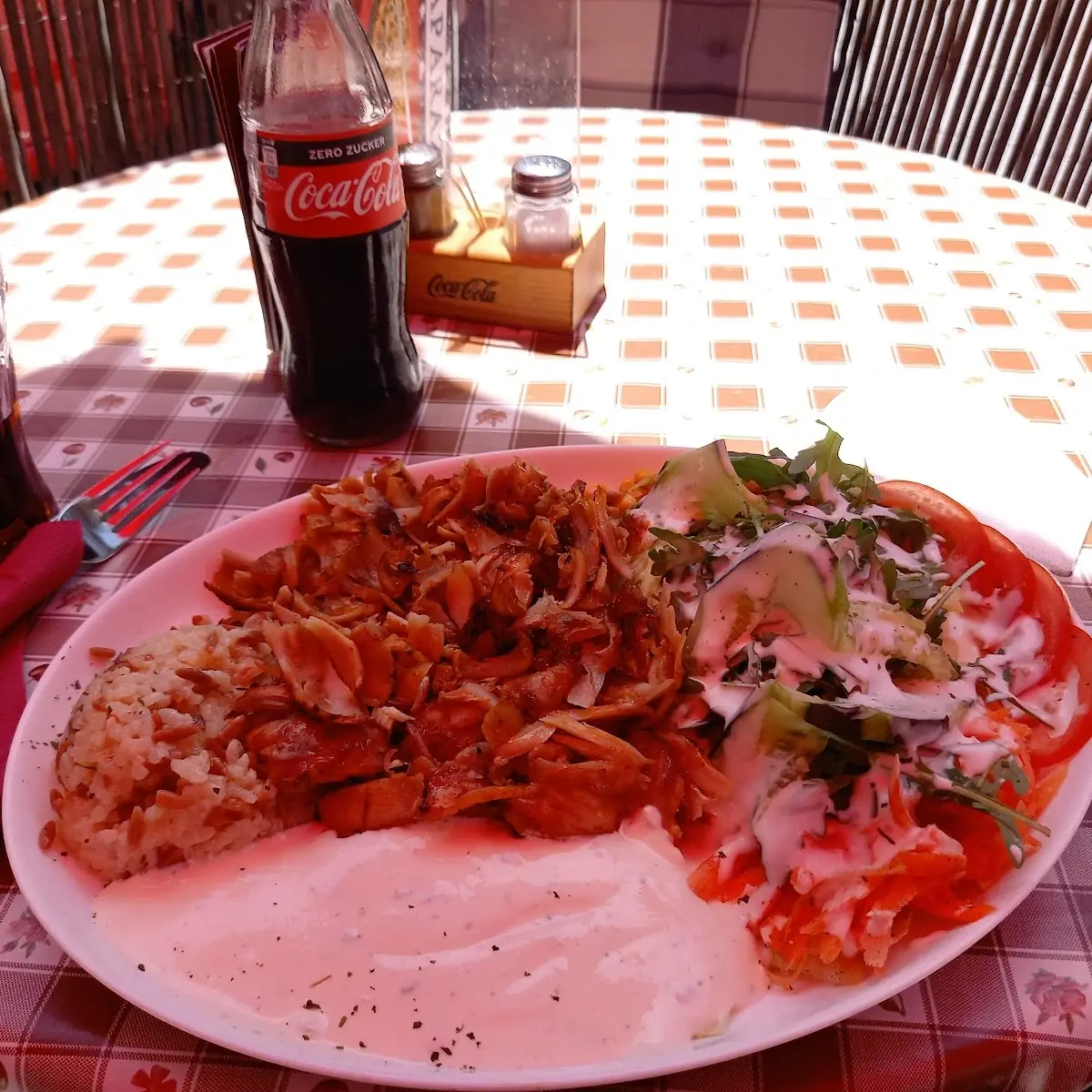Kebap Teller Mit Reis