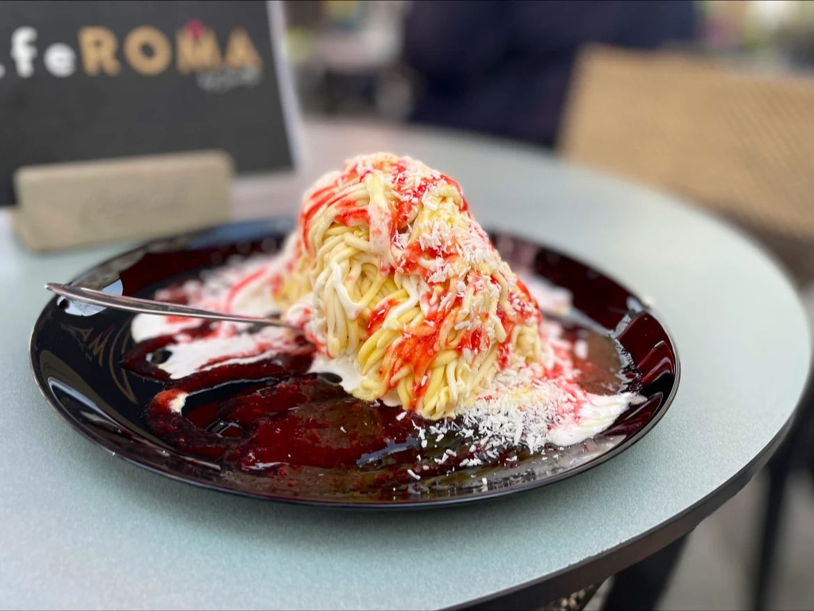 Spaghetti Ice Cream, Cafe Roma