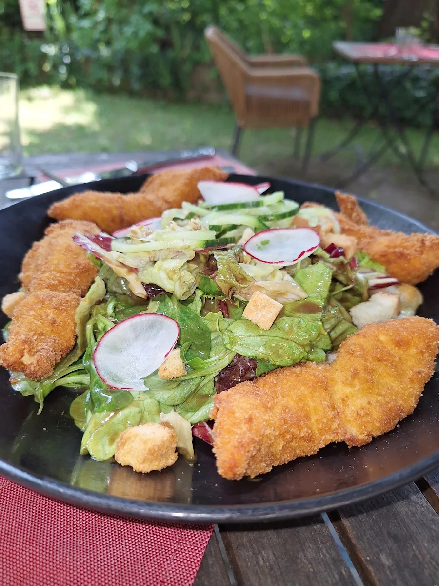 Salat Mit Gebackenen Putenstreifen
