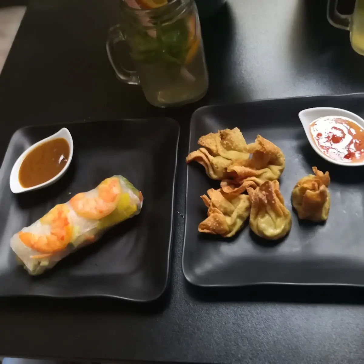 Shrimp Summer Roll & Fried Wan Tan
