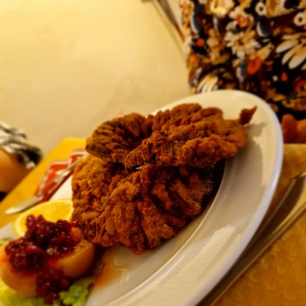 Gebackenes Hirschschnitzel