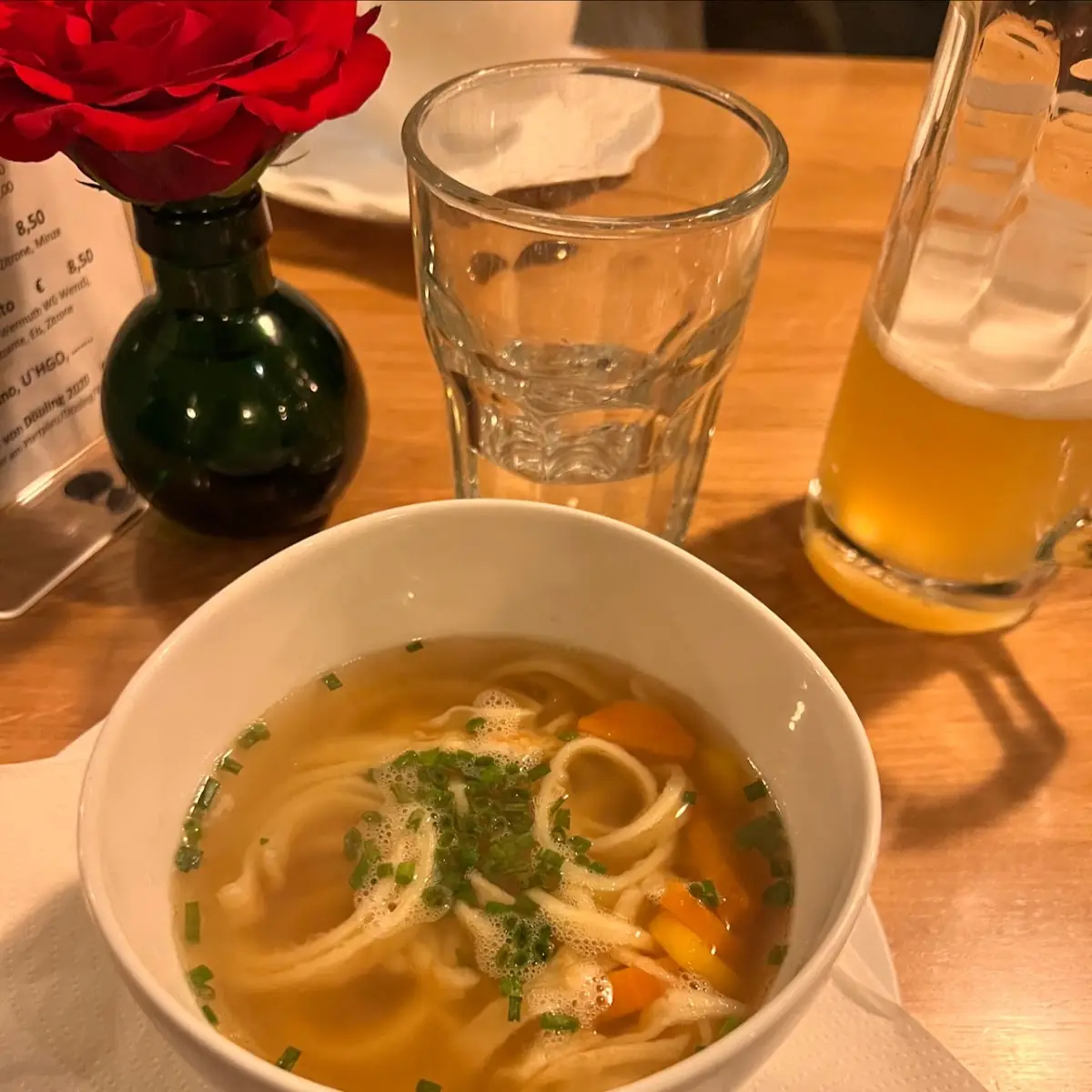 Beef Broth Noodle Soup