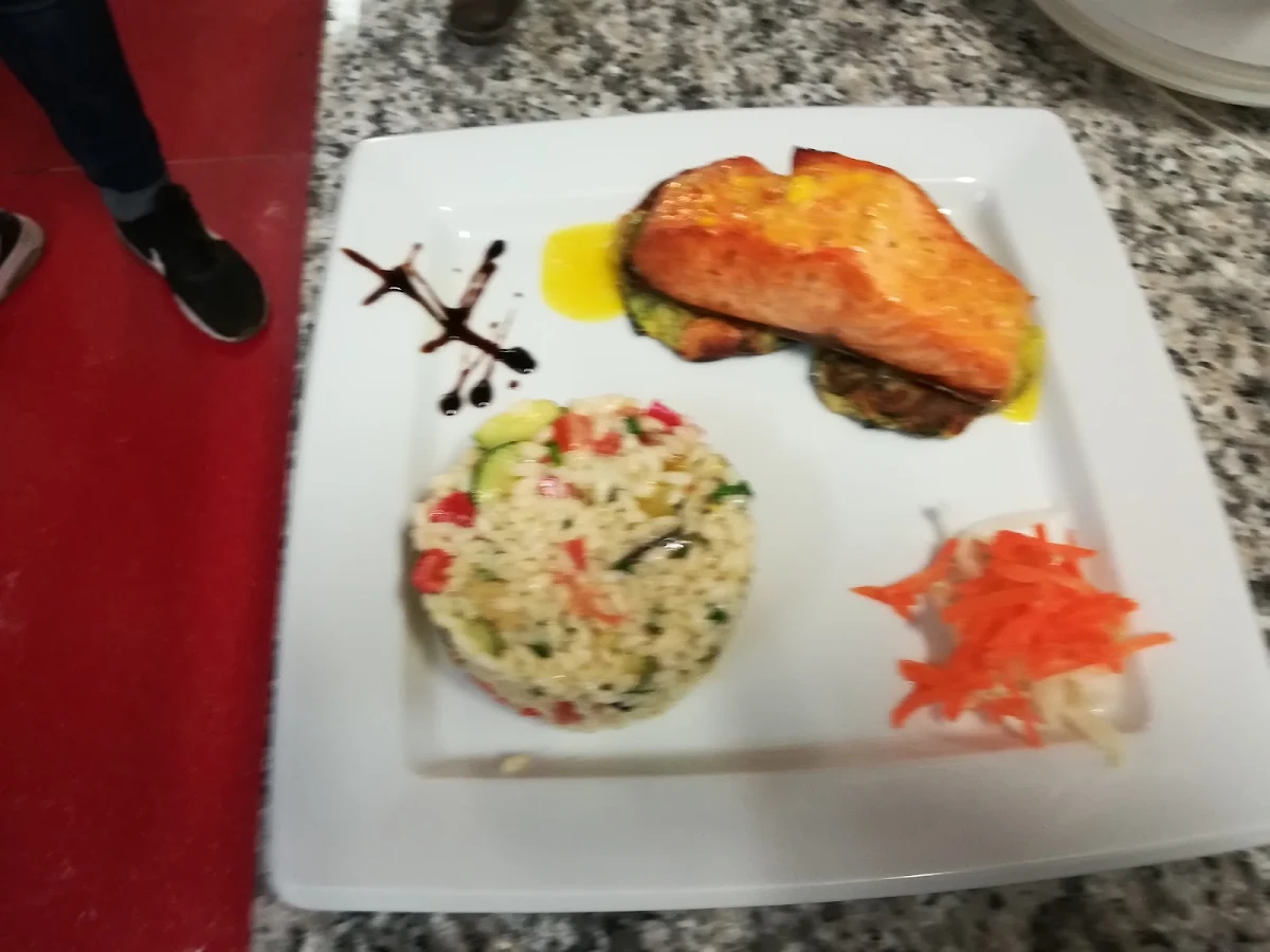 Lachs Mir Risotto Gemuse