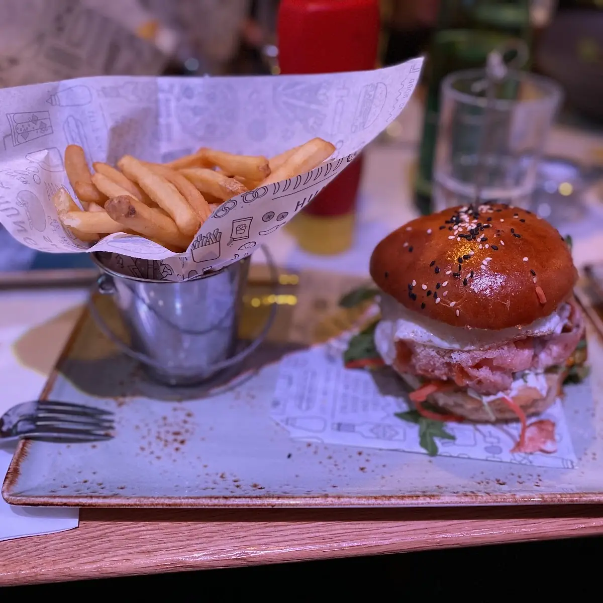 Smoked Salmon Burger