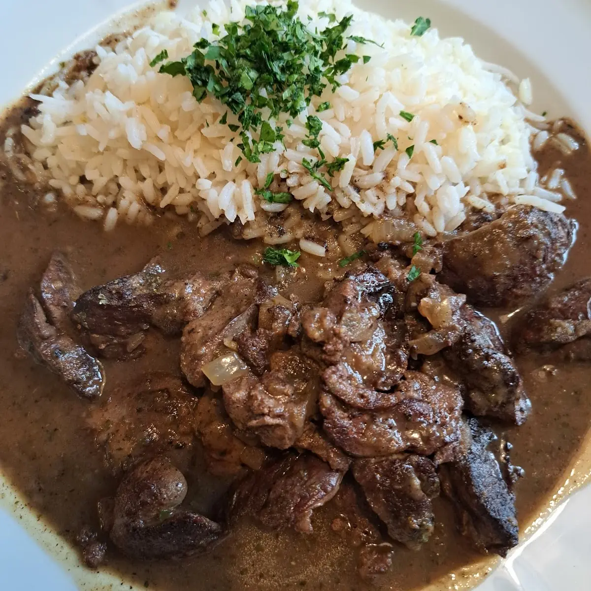 Hühnerleber Mit Reis