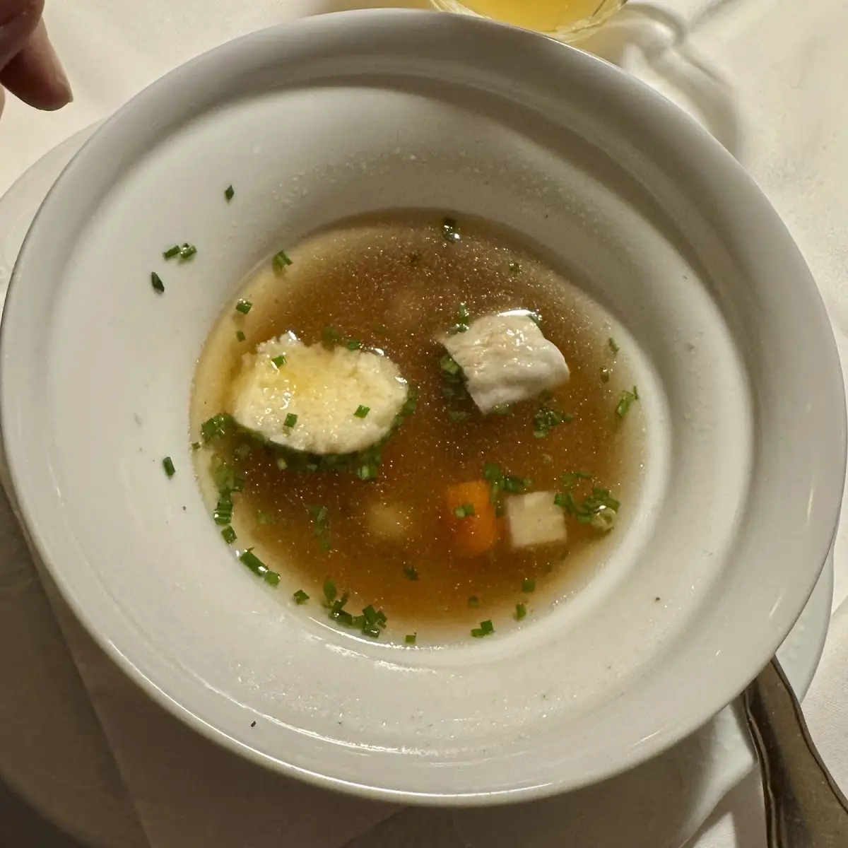 Beef Broth with Liver Dumpling
