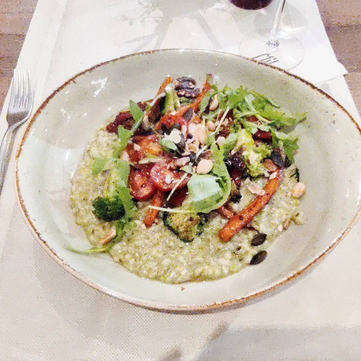 Basilikum Risotto