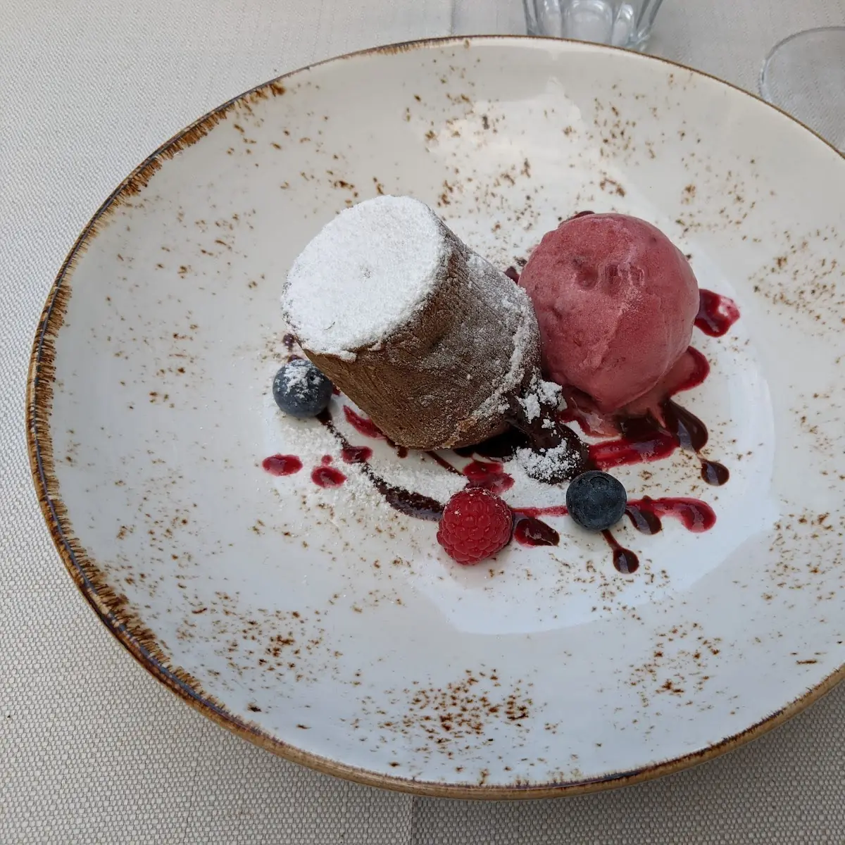 Flüssiger Schokokuchen