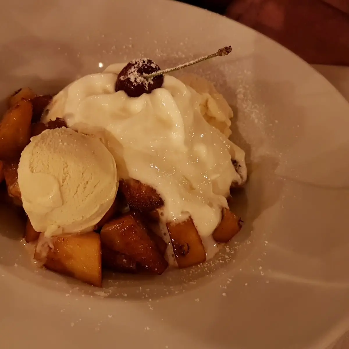 Flambierte Ananas