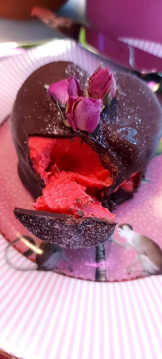 Valentins Himbeerherz