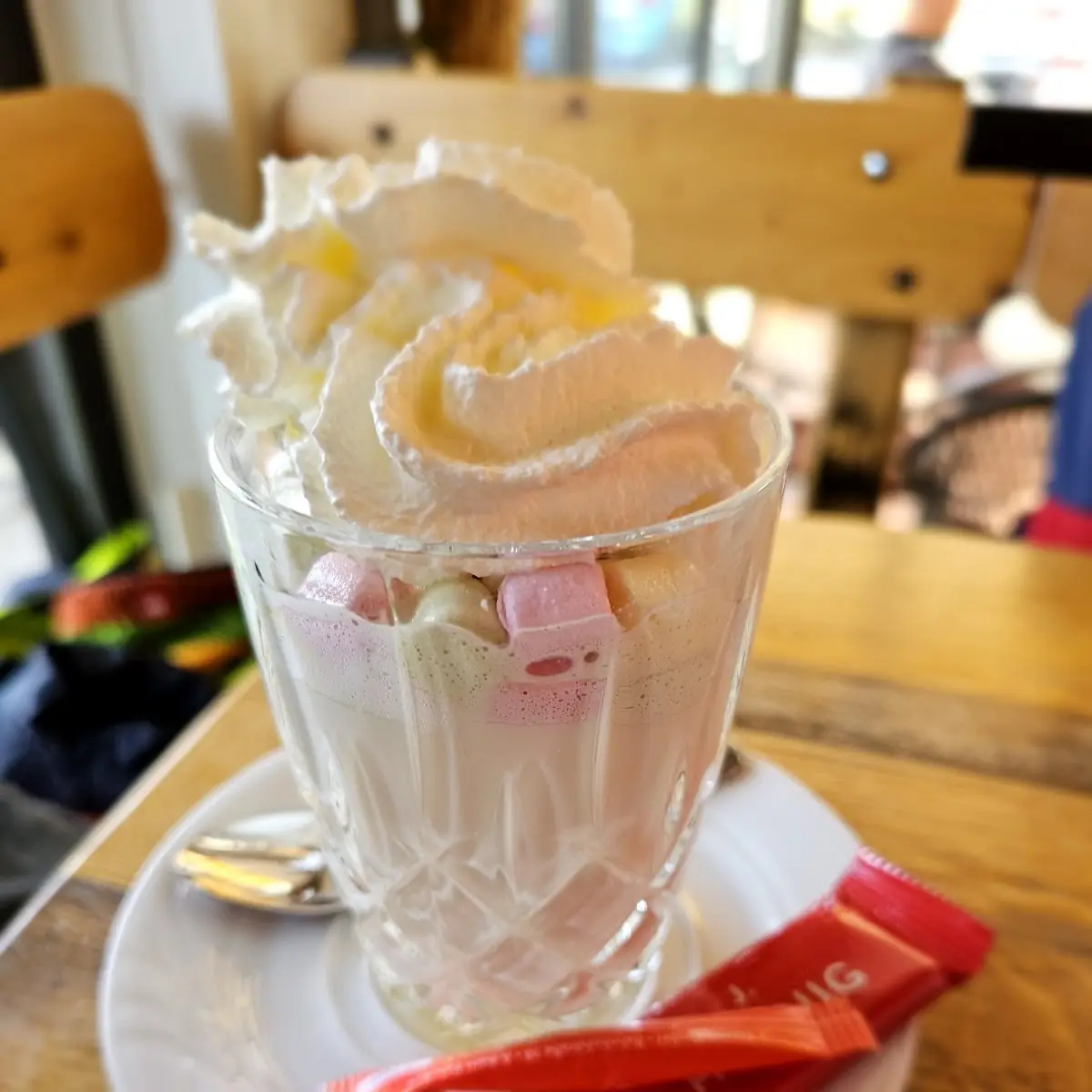 Weiße Heiße Schokolade Mit Marshmallows
