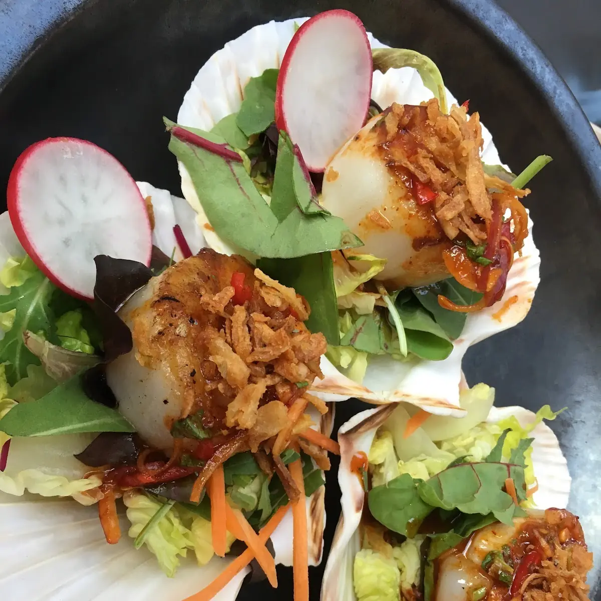 Mieng Kham - Gegrillte Jakobsmuscheln