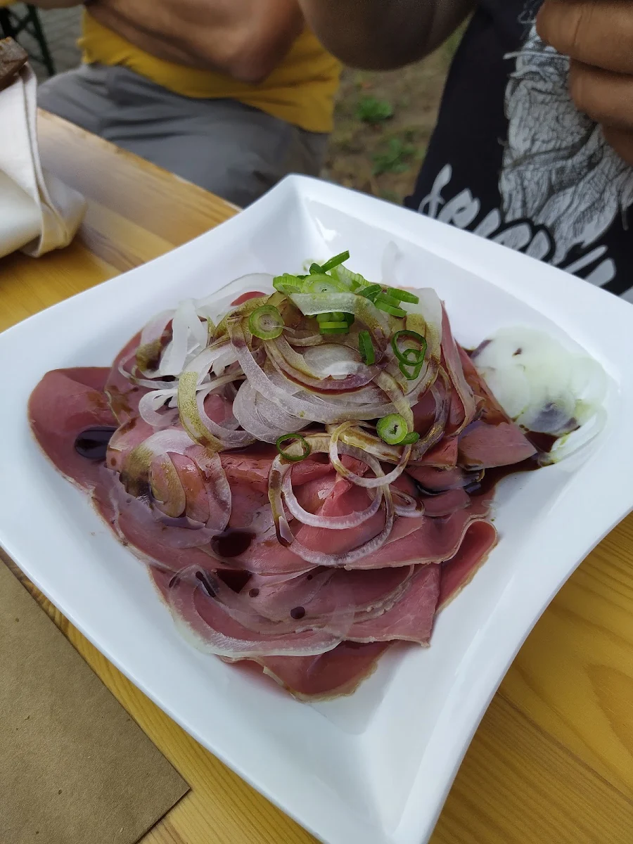 Rindfleisch Mit Essig Und Kürbiskernöl