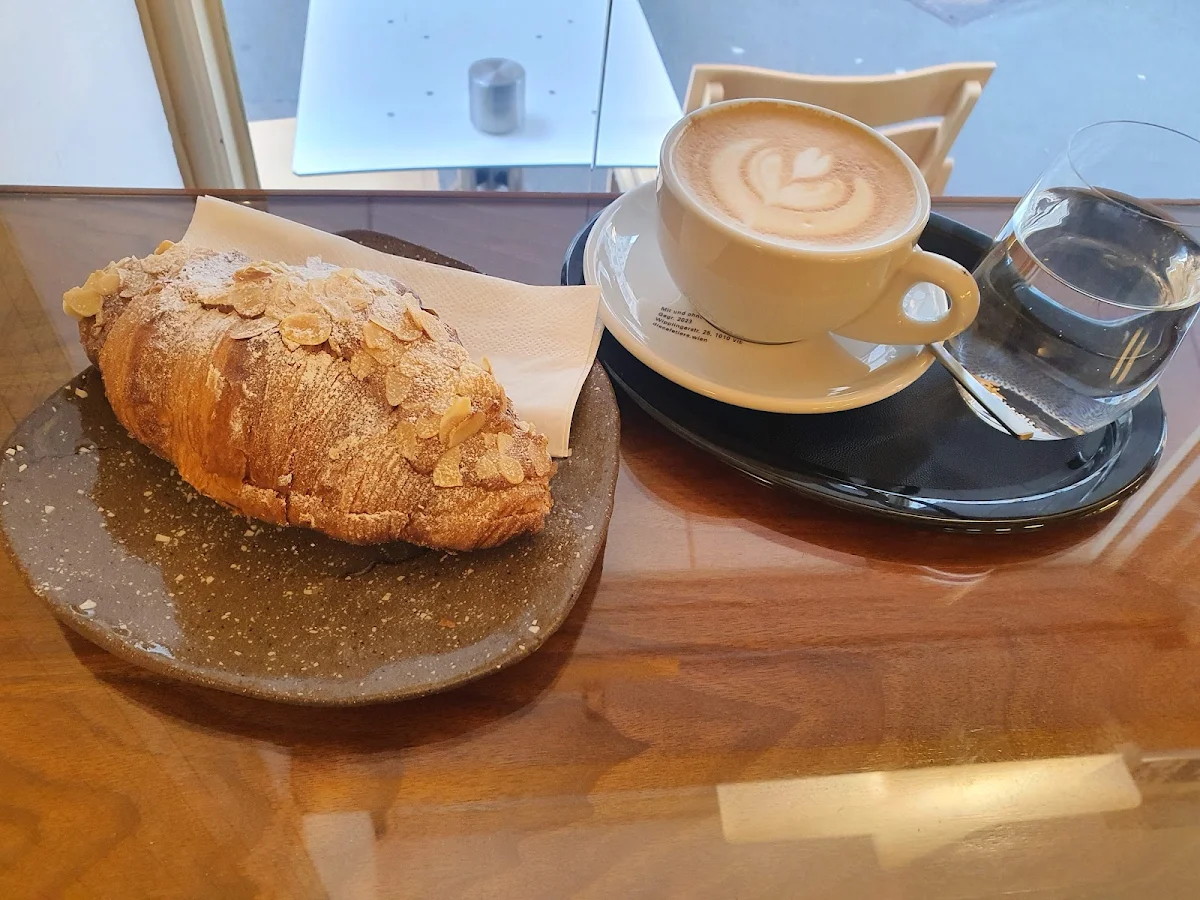 Almond Croissant And Caffè Latte