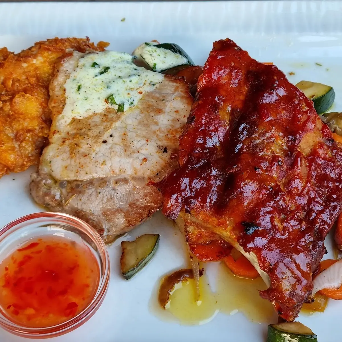 Fischsuppe Grilteller Saibling Auf Bärlauchrisotto