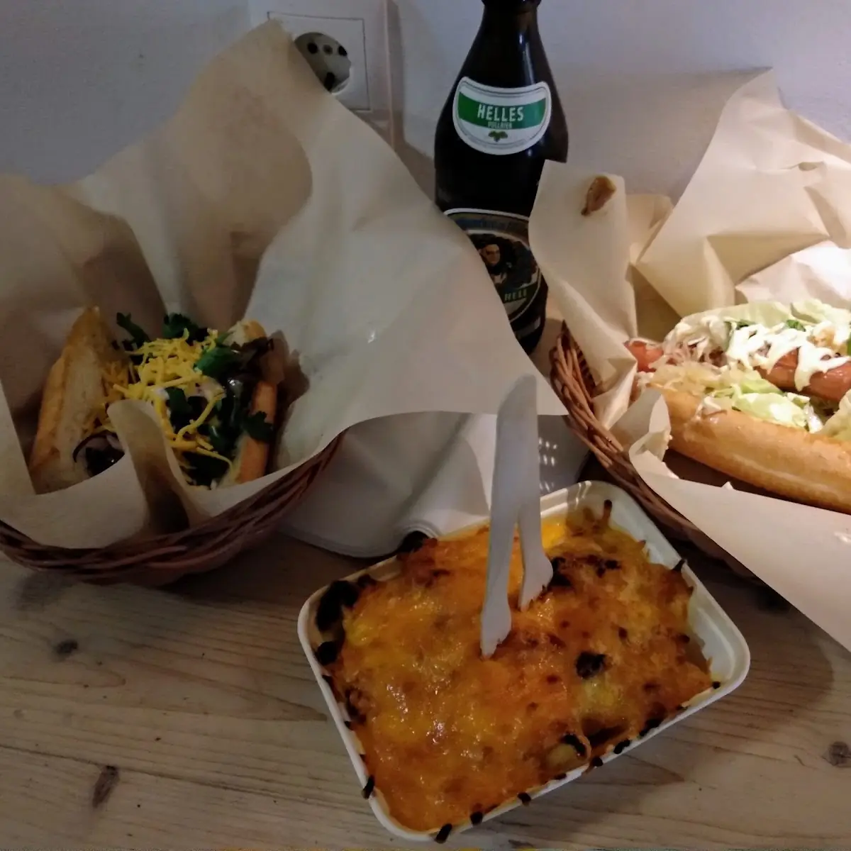 Garlic Cheese Fries New York Style Hotdog Pulled Pork Sandwich