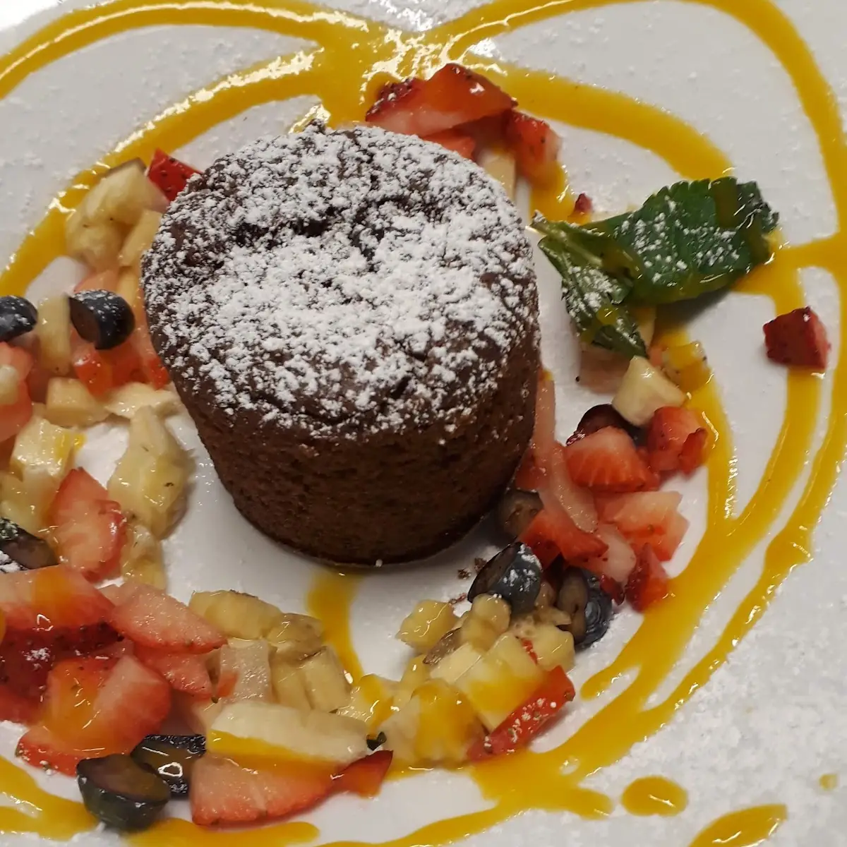 Flüssiger Schokolade Kuchen