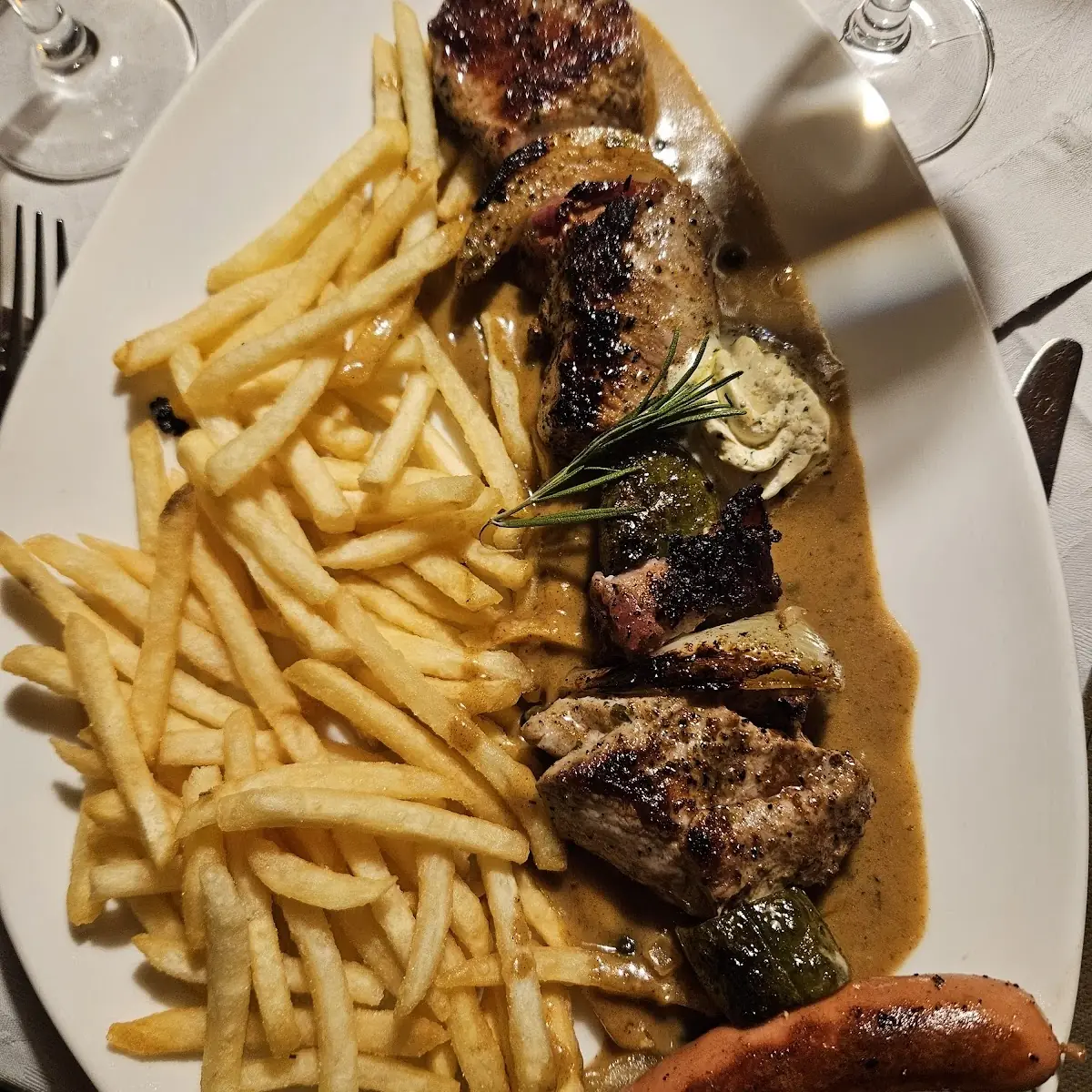 Mixed Grill Spieß Von Rind Und Schwein