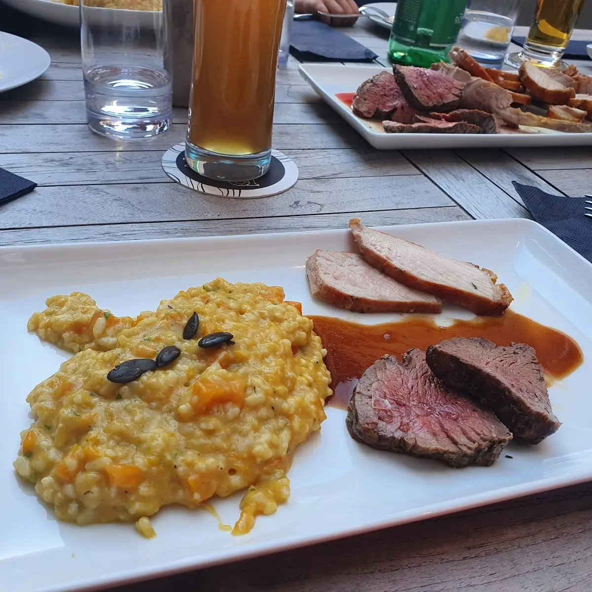 Steak Und Kürbisrisotto