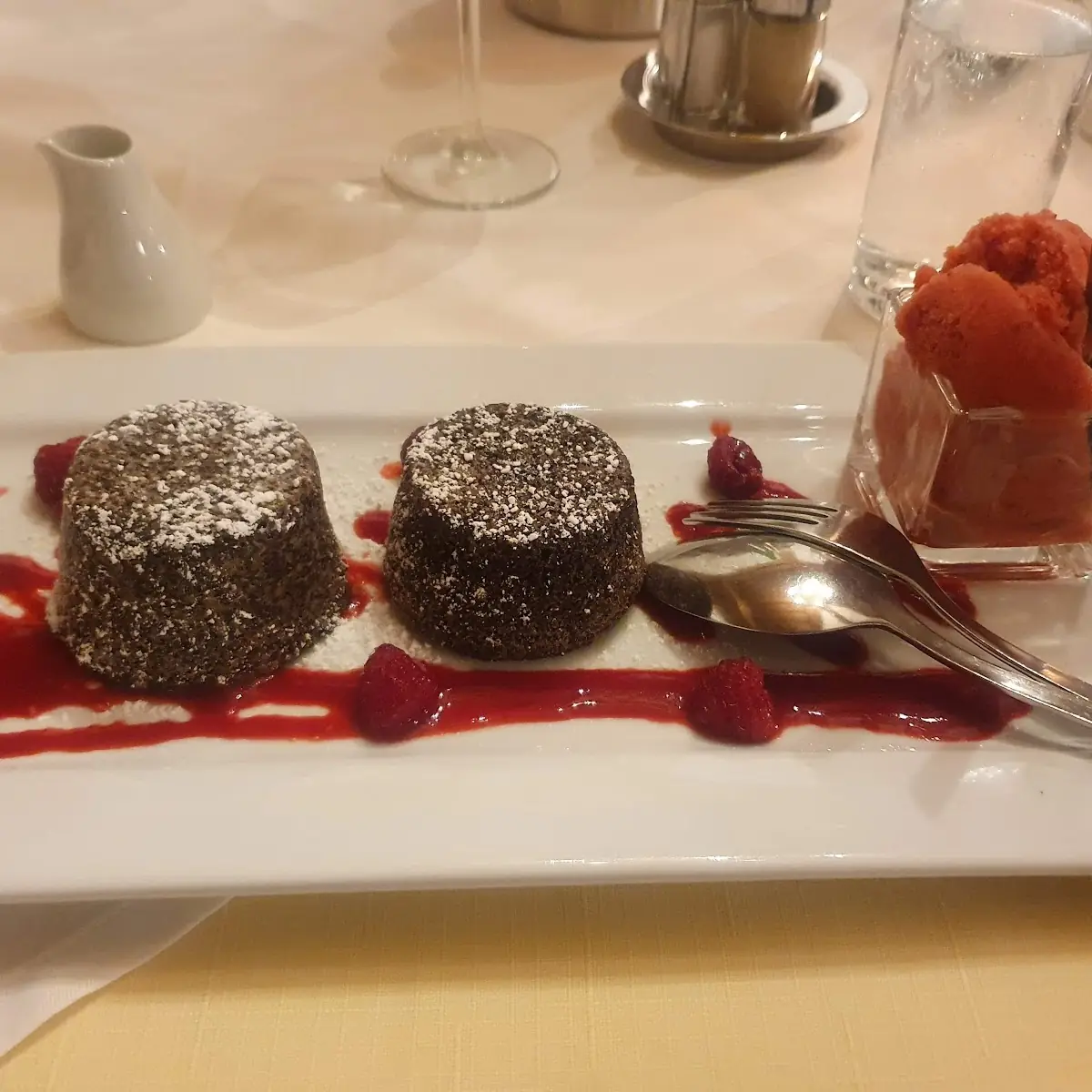 Schokoküchlein Mit Früchteeis