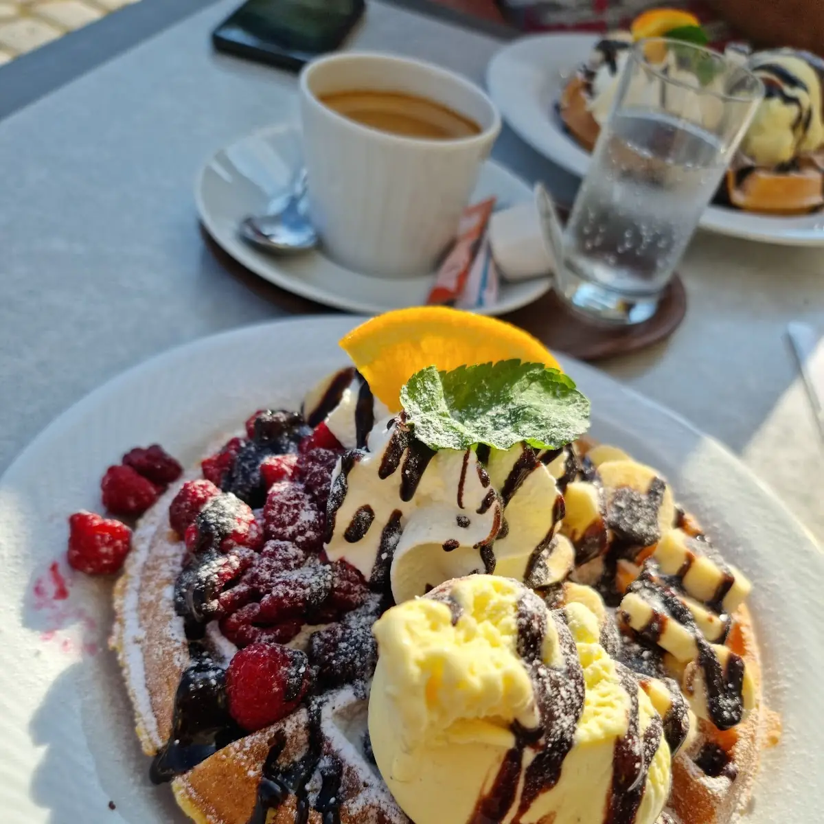 3 Waffeln Mit Eis