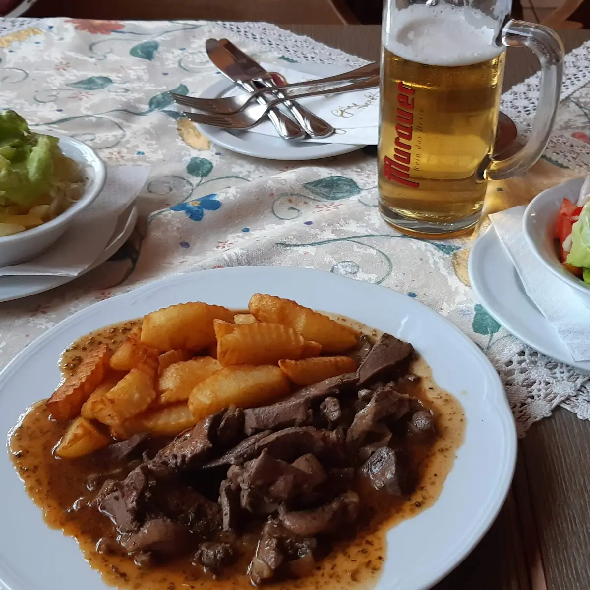 Gebratene Leber Mit Bratkartoffel