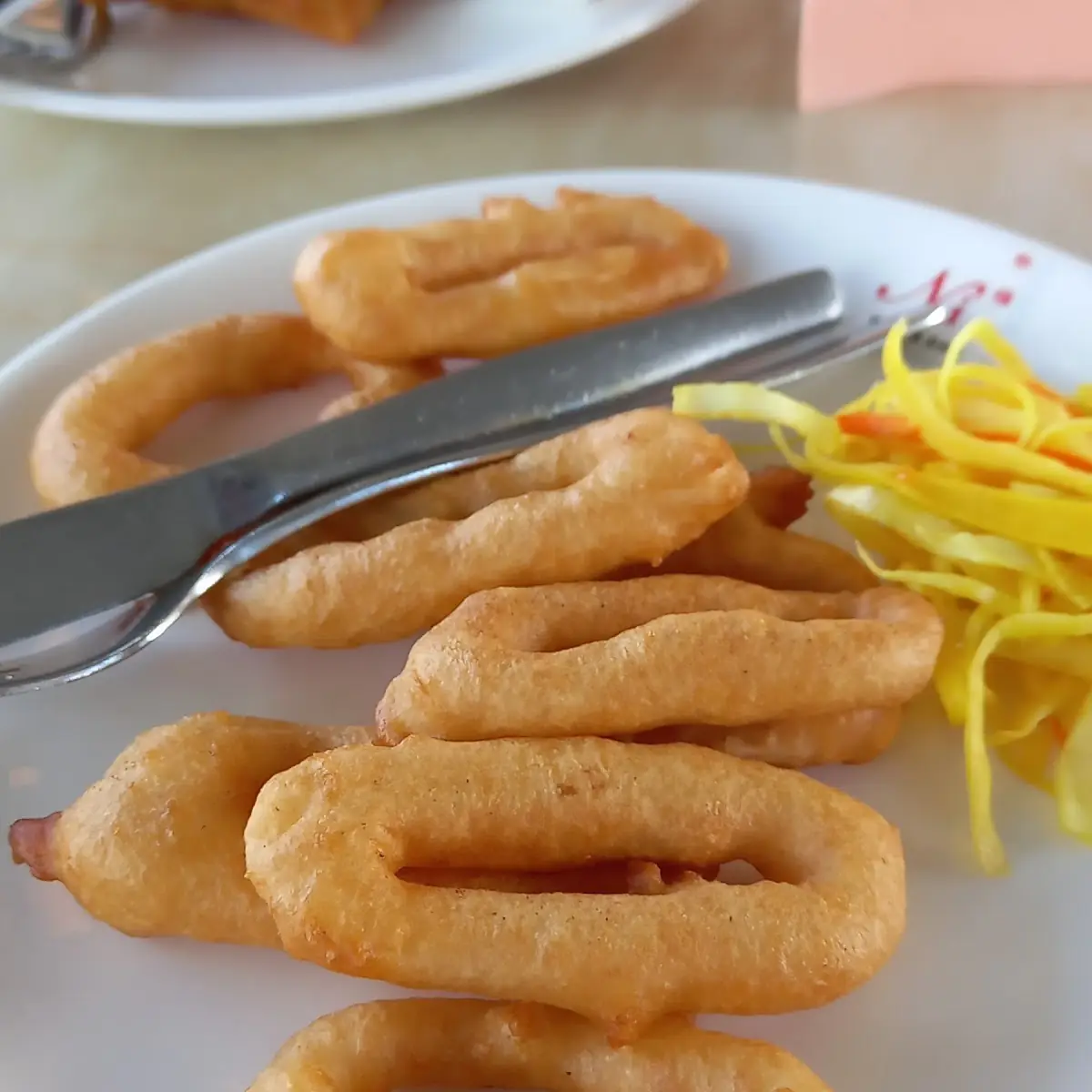 Gebackene Tintenfischringe