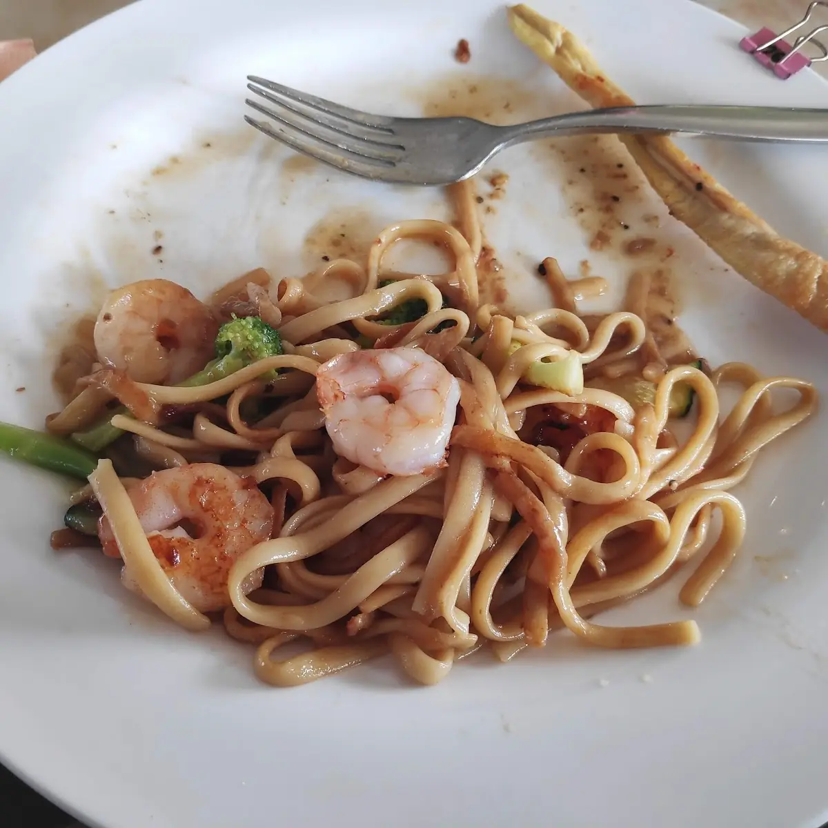 Gebratene Nudeln Mit Shrimps