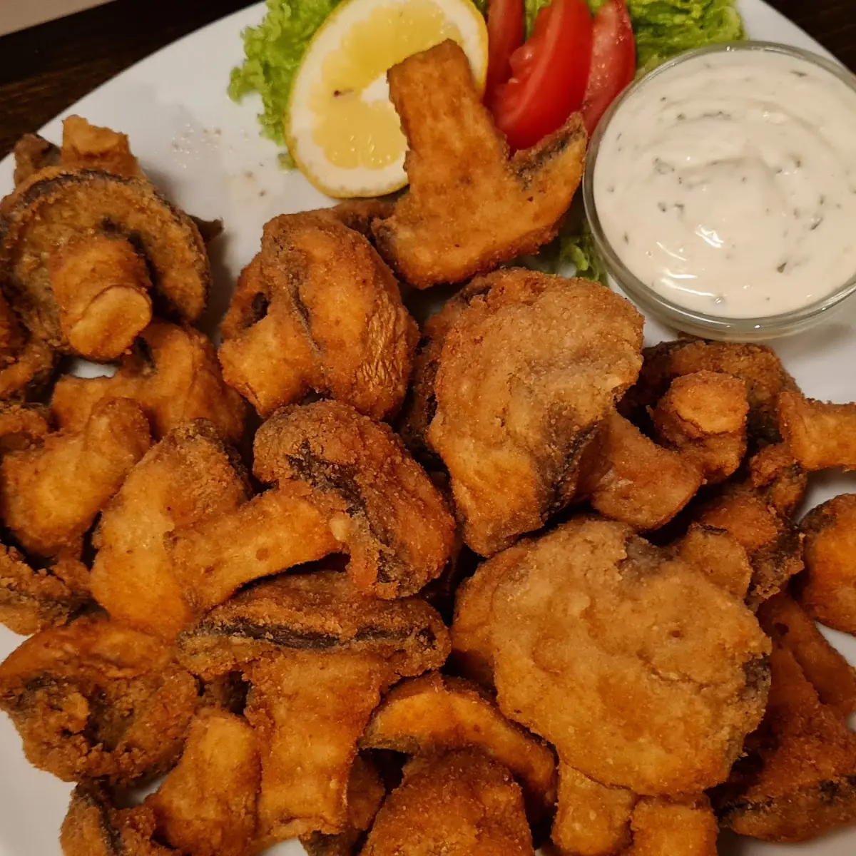 Gebackene Champignons