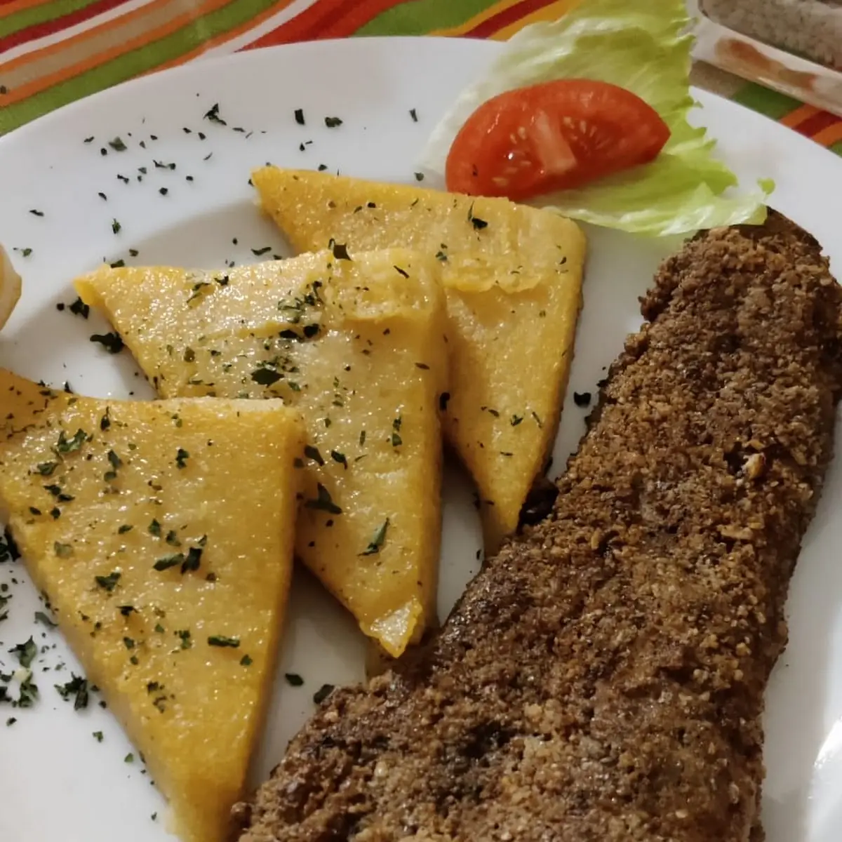 Forellenfilet In Kürbiskernkruste Mit Polenta