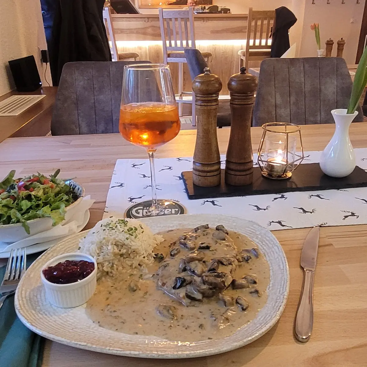Champignon Schnitzel Mit Reis