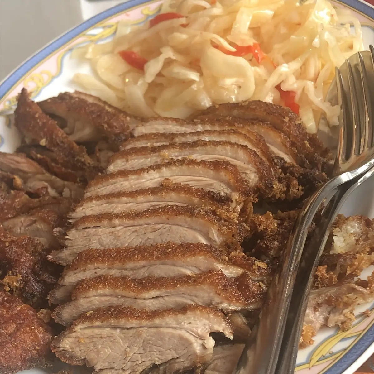 Gebratene Ente Mit Krautsalat
