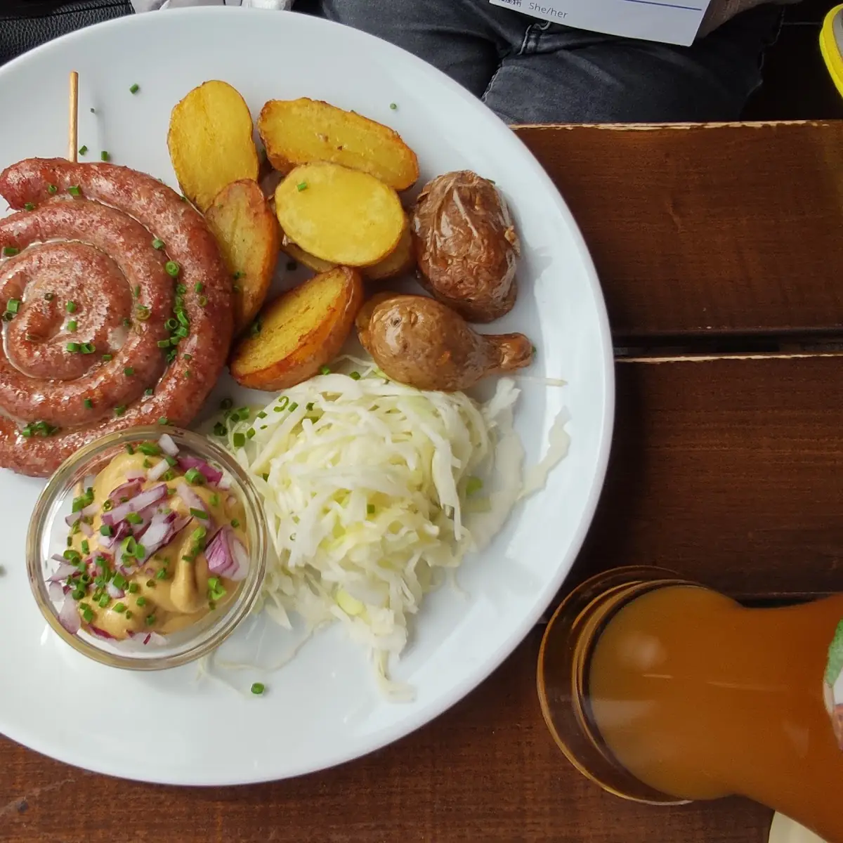 Roasted Horse Leberkäse With Mashed Potatoes