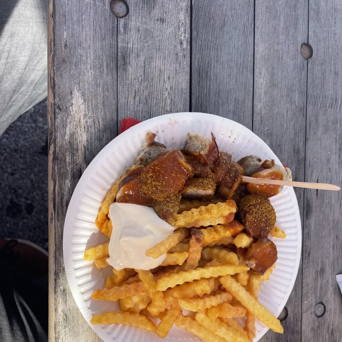 Currywurst Mit Pommes Frites