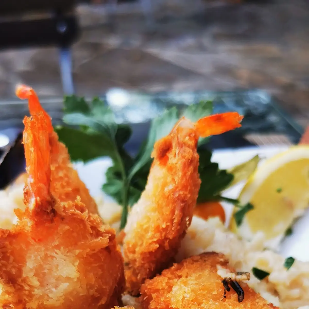 Gebackene Scampi Aus Der Meeresfrüchteplatte