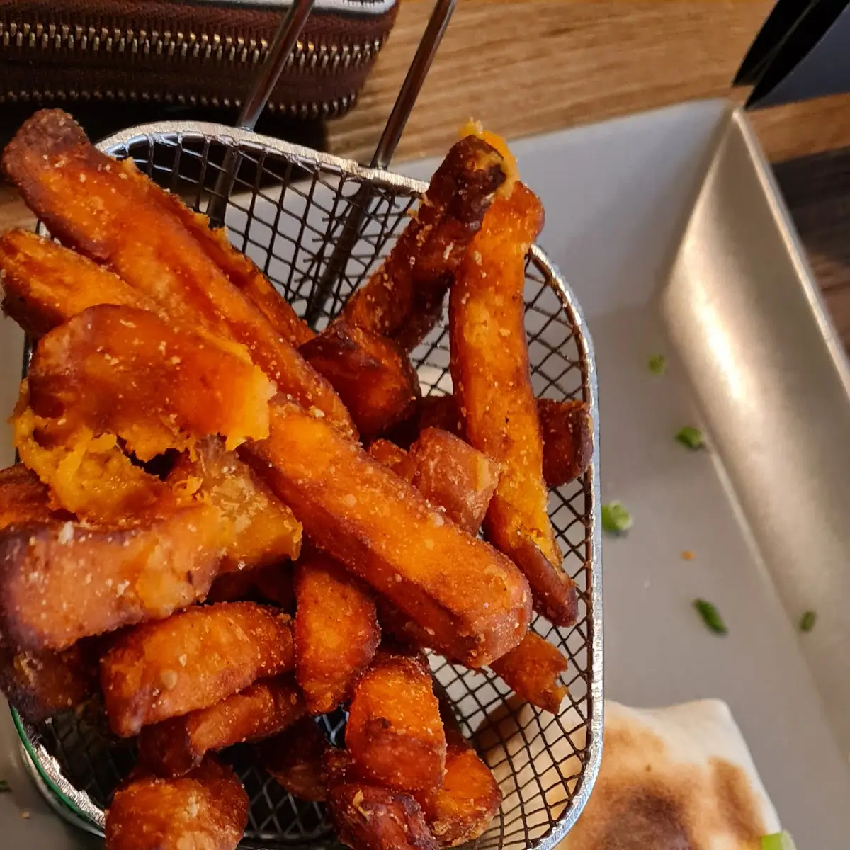 Falafel Burrito & Sweet Potato Fries