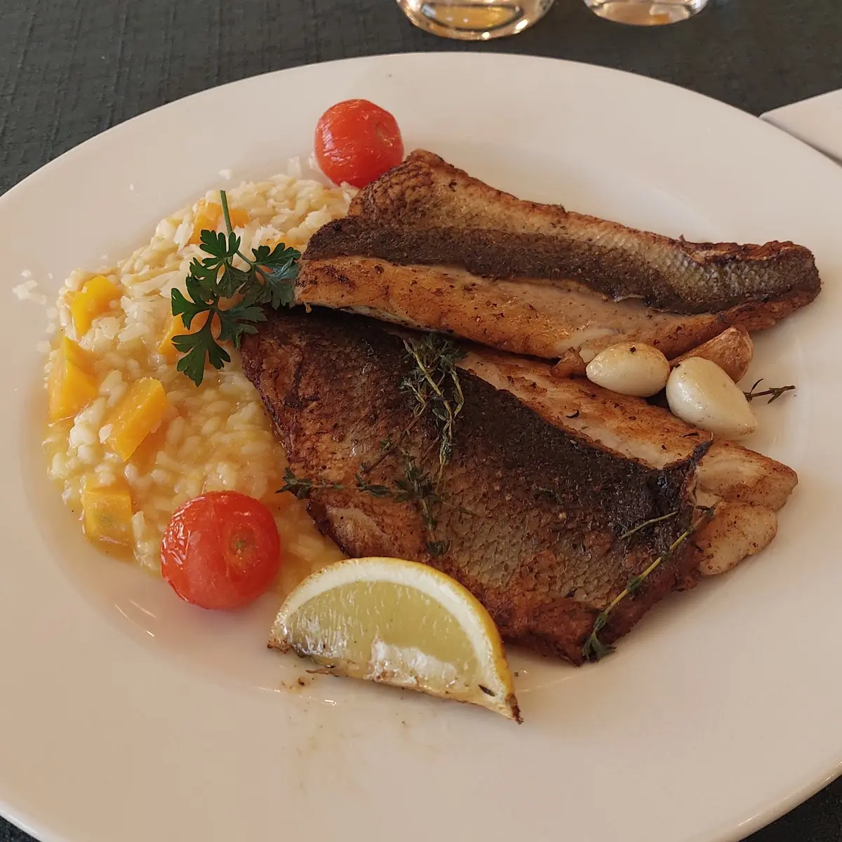 Wolfsbarsch Mit Risotto