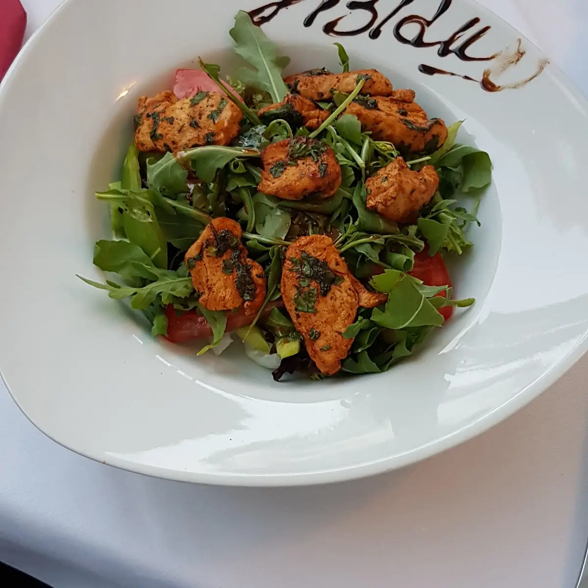 Gemischter Salat Mit Hühnerfleisch
