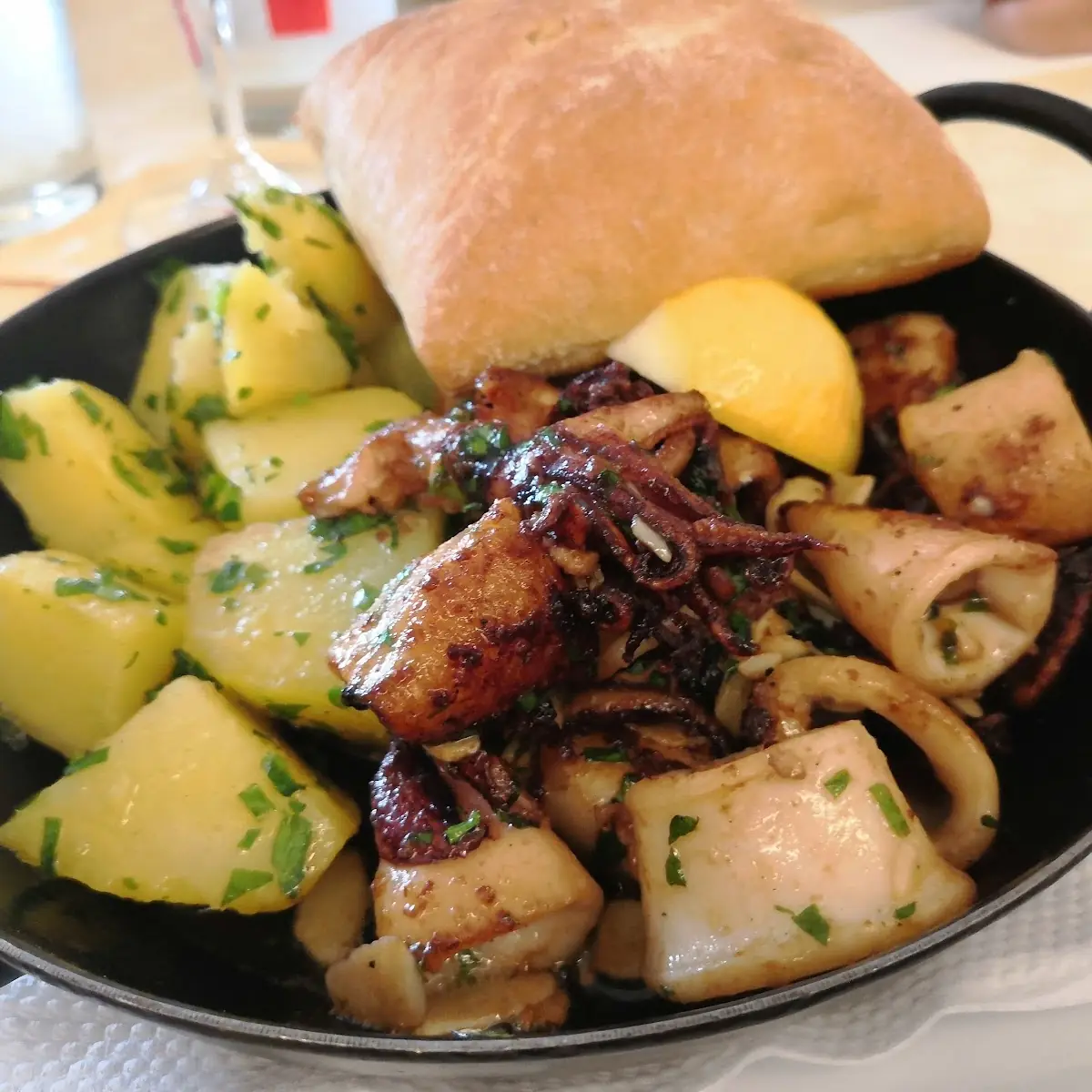 Calamari Mit Kartoffeln