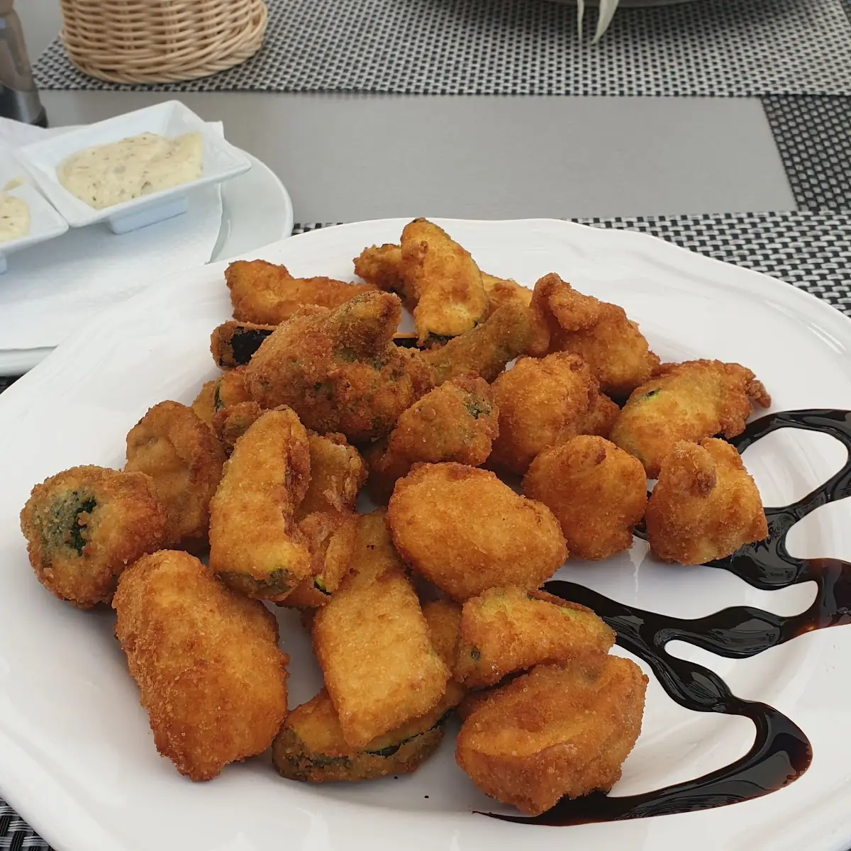 Gebackene Champignons
