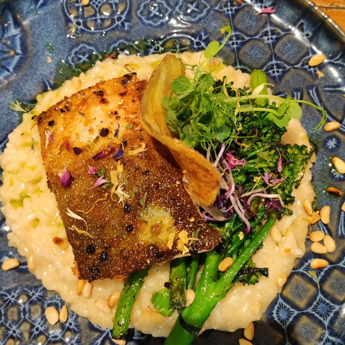 Saiblingsfilet Auf Risotto