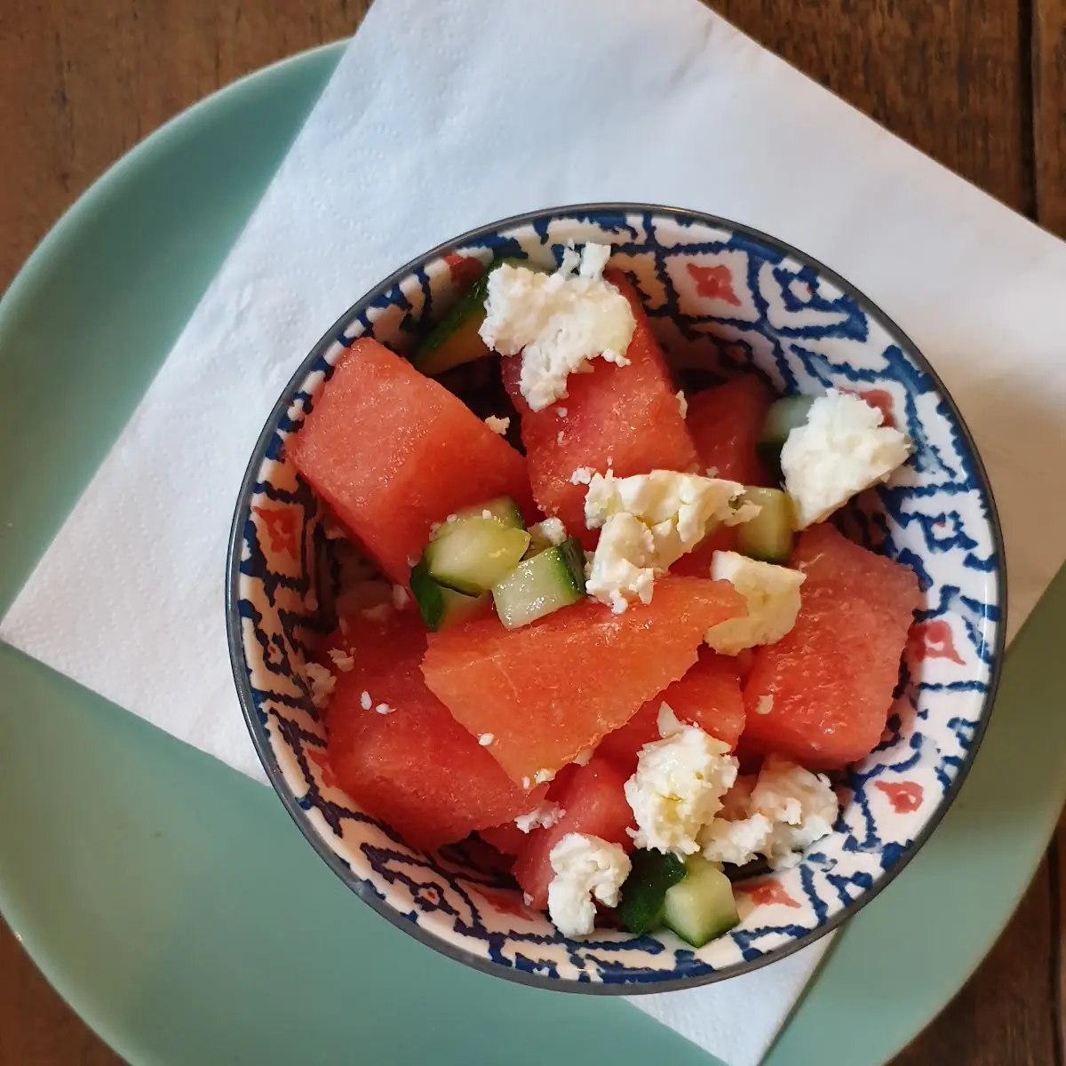 Wassermelone Feta Salat