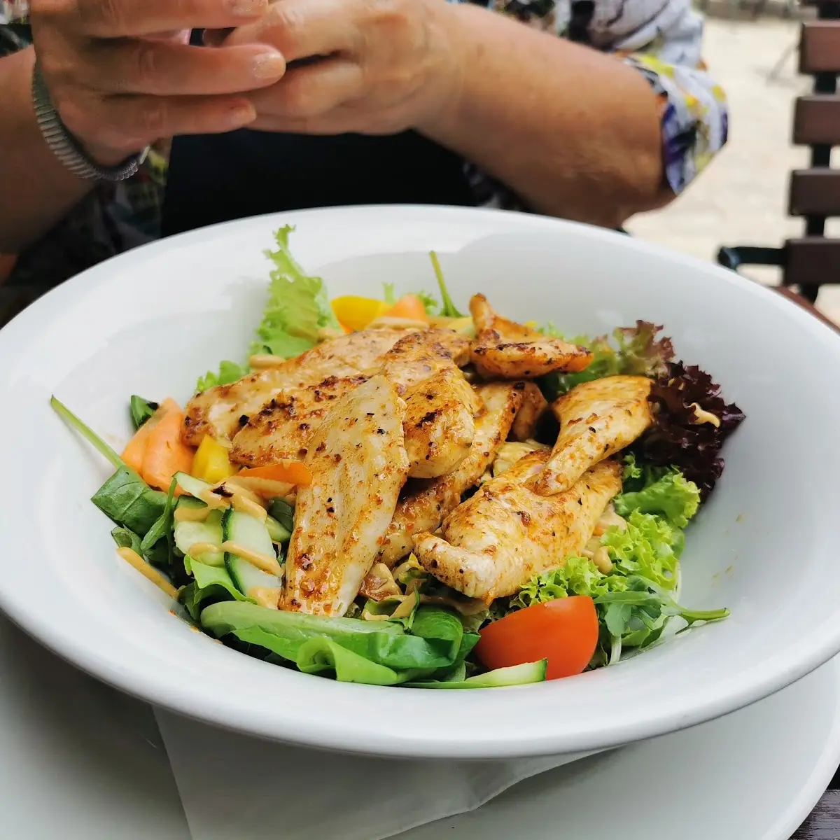 Salat Mit Hühnerstreifen