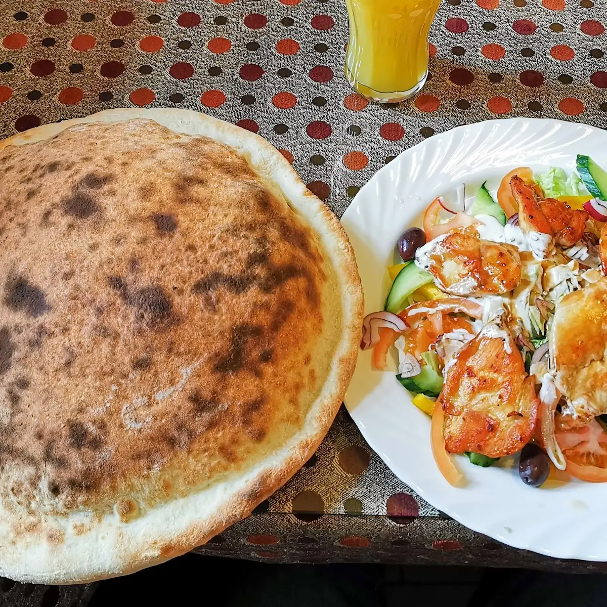 Hühnerbrust Salat Mit Pizzabrot