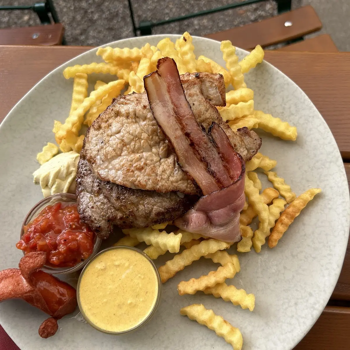 Mixed Grill with Fries and Dips