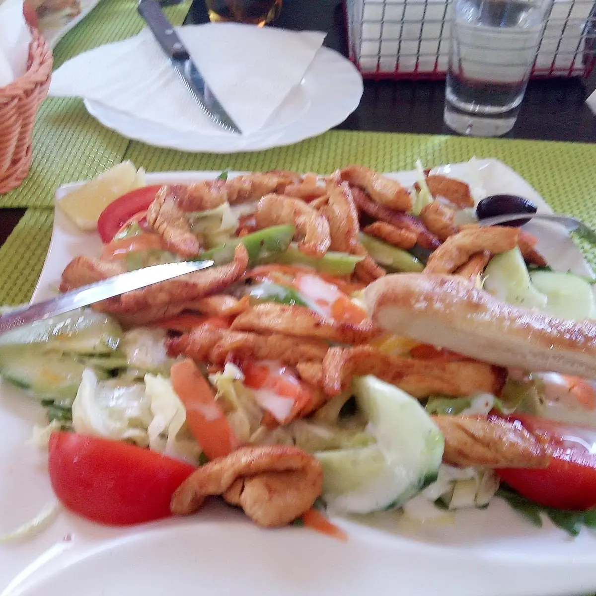 Salat Mit Hühnerstreifen