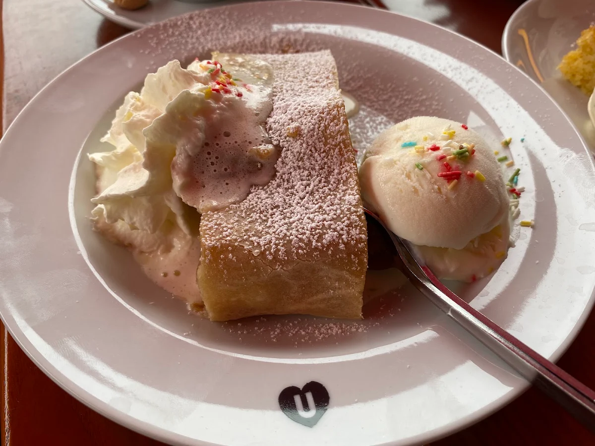 Apfelstrudel With Vanilla Ice Cream