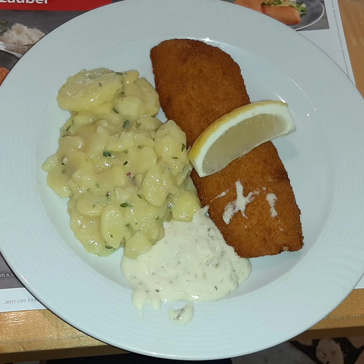 Schollenfillet Mit Kartoffelsalat Sehr Gut